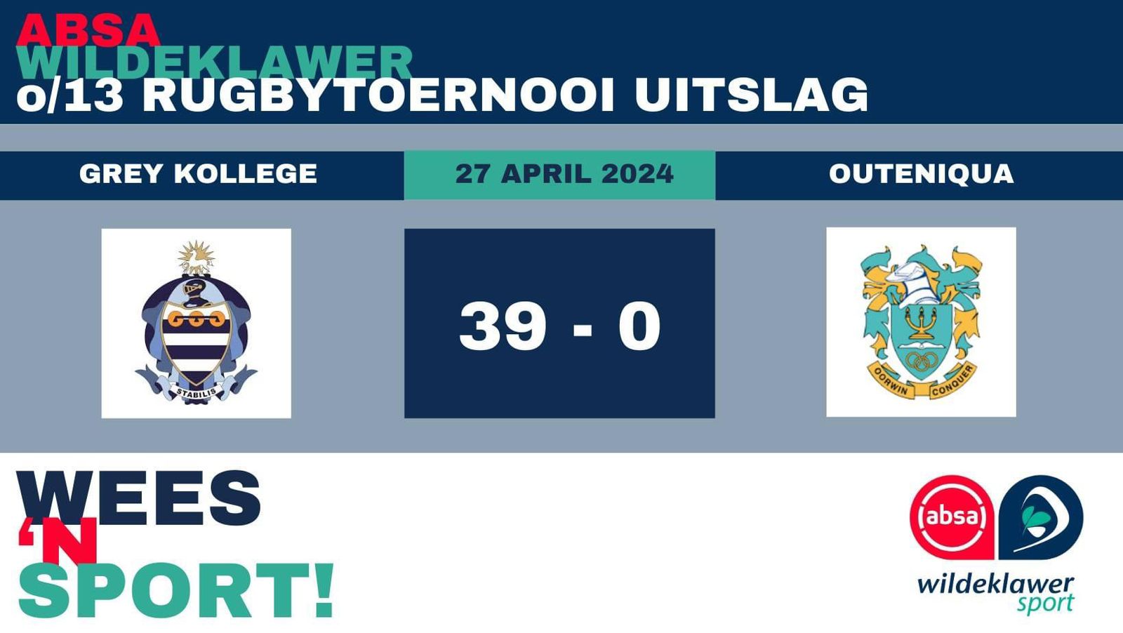 Grey College Primary (u13A) vs Outeniqua Primary (u13A)